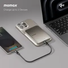 1-Power Q.Pass Qi2 Magnetic Wireless Power Bank 5000mAh Titanyum