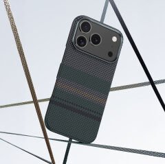 Apple iPhone 17 Air Kılıf M-safe Şarj Özellikli Karbon Fiber Tasarımlı Benks Aurora ArmorAir Kevlar Kılıf