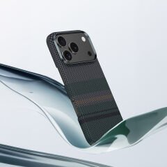Apple iPhone 17 Air Kılıf M-safe Şarj Özellikli Karbon Fiber Tasarımlı Benks Aurora ArmorAir Kevlar Kılıf