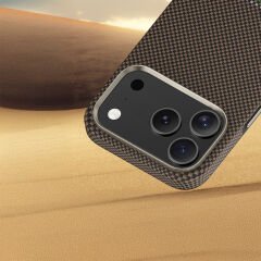 Apple iPhone 17 Pro Max Kılıf M-safe Şarj Özellikli Karbon Fiber Tasarımlı Benks Prestige ArmorPro Kevlar Kılıf