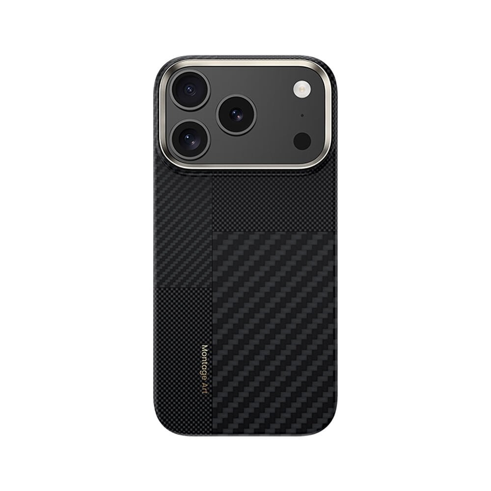 Apple iPhone 17 Pro Max Kılıf M-safe Şarj Özellikli Karbon Fiber Benks Montage ArmorAir Kevlar Kılıf