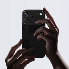 Apple iPhone 17 Pro Max Kılıf M-safe Şarj Özellikli Karbon Fiber Benks Montage ArmorAir Kevlar Kılıf