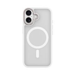 Apple iPhone 17 Kılıf M-safe Şarj Özellikli Benks Mist Protective Kılıf Beyaz