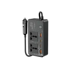 Earldom 200W Araç Güç İnvertörü 12V DC - 220V AC | 2 AC Priz + 2 USB-C PD + 2 USB-A