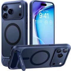 TORRAS Ostand L1 Serisi iPhone 17 Pro Max Kılıf Destek Standı TPU + PC Telefon Kılıfı MagSafe ile Uyumlu