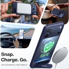 TORRAS Ostand L1 Serisi iPhone 17 Pro Max Kılıf Destek Standı TPU + PC Telefon Kılıfı MagSafe ile Uyumlu