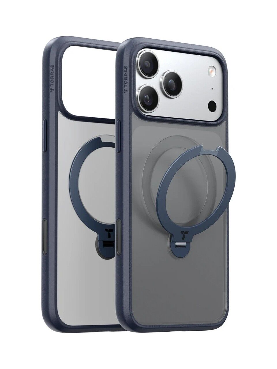 Torras Apple iPhone 17 Pro Max O Stand Spin Serisi Magsafe Kılıf Lacivert