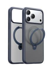 Torras Apple iPhone 17 Pro Max O Stand Spin Serisi Magsafe Kılıf Lacivert