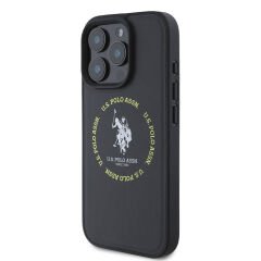 Apple iPhone 16 Pro Kılıf U.S. Polo Assn. Orjinal Lisanslı M-safe Şarj Özellikli Circle ve Double Horse Logolu Deri Kılıf