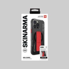 Apple iPhone 16 Pro Max Kılıf M-safe Şarj Özellikli Teknoloji Desenli Standlı Skinarma Axon Kılıf