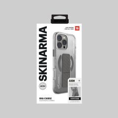 Apple iPhone 16 Pro Max Kılıf M-safe Şarj Özellikli Teknoloji Desenli Standlı Skinarma Axon Kılıf