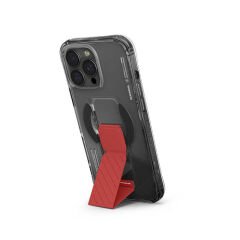 Apple iPhone 16 Pro Max Kılıf M-safe Şarj Özellikli Teknoloji Desenli Standlı Skinarma Axon Kılıf Siyah