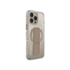 Apple iPhone 16 Pro Max Kılıf M-safe Şarj Özellikli Teknoloji Desenli Standlı Skinarma Axon Kılıf Gold