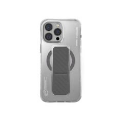 Apple iPhone 16 Pro Max Kılıf M-safe Şarj Özellikli Teknoloji Desenli Standlı Skinarma Axon Kılıf Titanyum