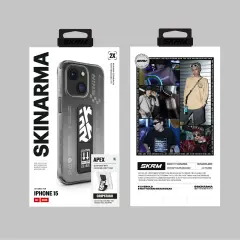 iPhone 15 Kılıf SkinArma Standlı Şeffaf Tasarımlı Apex Kılıf Siyah