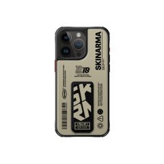 Apple iPhone 15 Pro Kılıf SkinArma Desenli Airbag Tasarımlı Standlı Spunk Kılıf Krem 