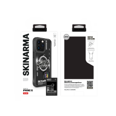 Apple iPhone 15 Pro Max Kılıf M-safe Şarj Özellikli Yazı Desenli SkinArma Bolt Kılıf Siyah