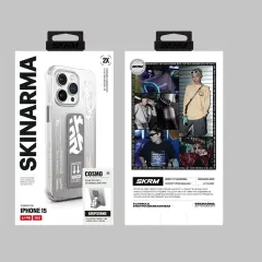 iPhone 15 Pro Kılıf SkinArma Şeffaf Renk Geçişli Airbag Tasarımlı Standlı Cosmo Kılıf