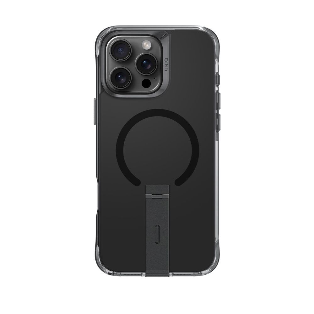 Uniq iPhone 16 Pro Eleva Standlı Magsafe Kılıf Siyah
