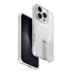 Uniq iPhone 16 Pro Eleva Standlı Magsafe Kılıf Şeffaf