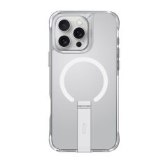 Uniq iPhone 16 Pro Eleva Standlı Magsafe Kılıf Şeffaf
