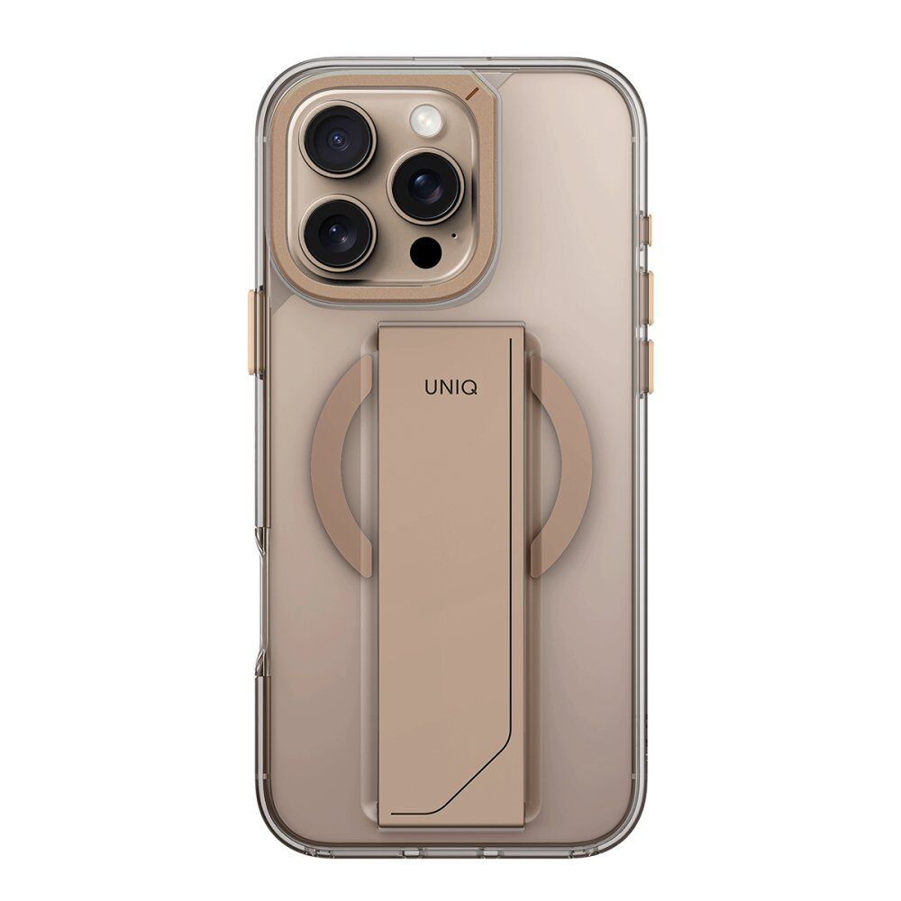 Uniq iPhone 16 Pro Heldro Max Magsafe Standlı Kılıf Gold