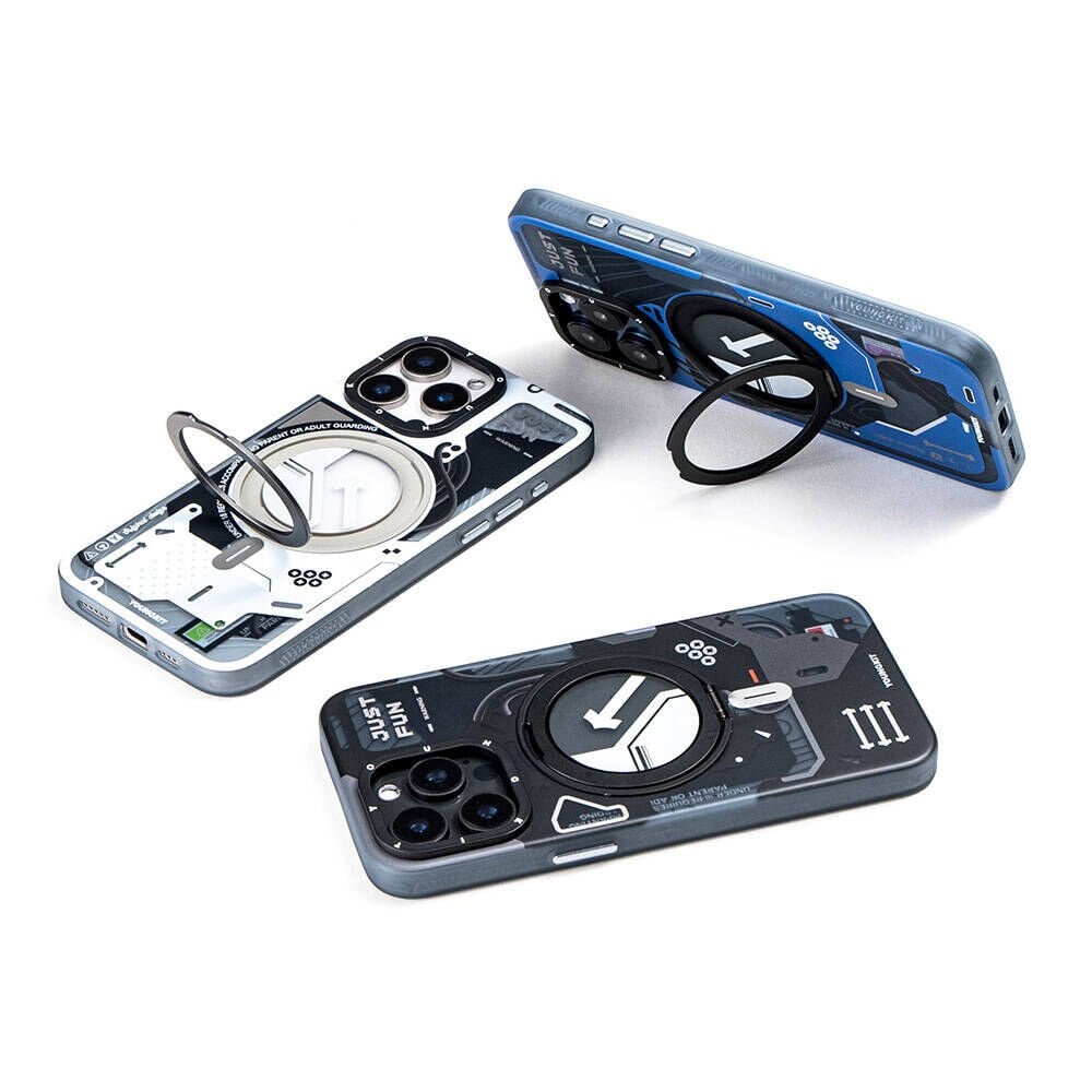 Apple iPhone 16 Pro Kılıf M-safe Şarj Özellikli Youngkit 360° Standlı Starship Serisi Kılıf