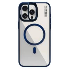 Apple iPhone 15 Pro Max Kılıf M-safe Şarj Özellikli Sararma Önleyici Youngkit Crystal Grid Kılıf