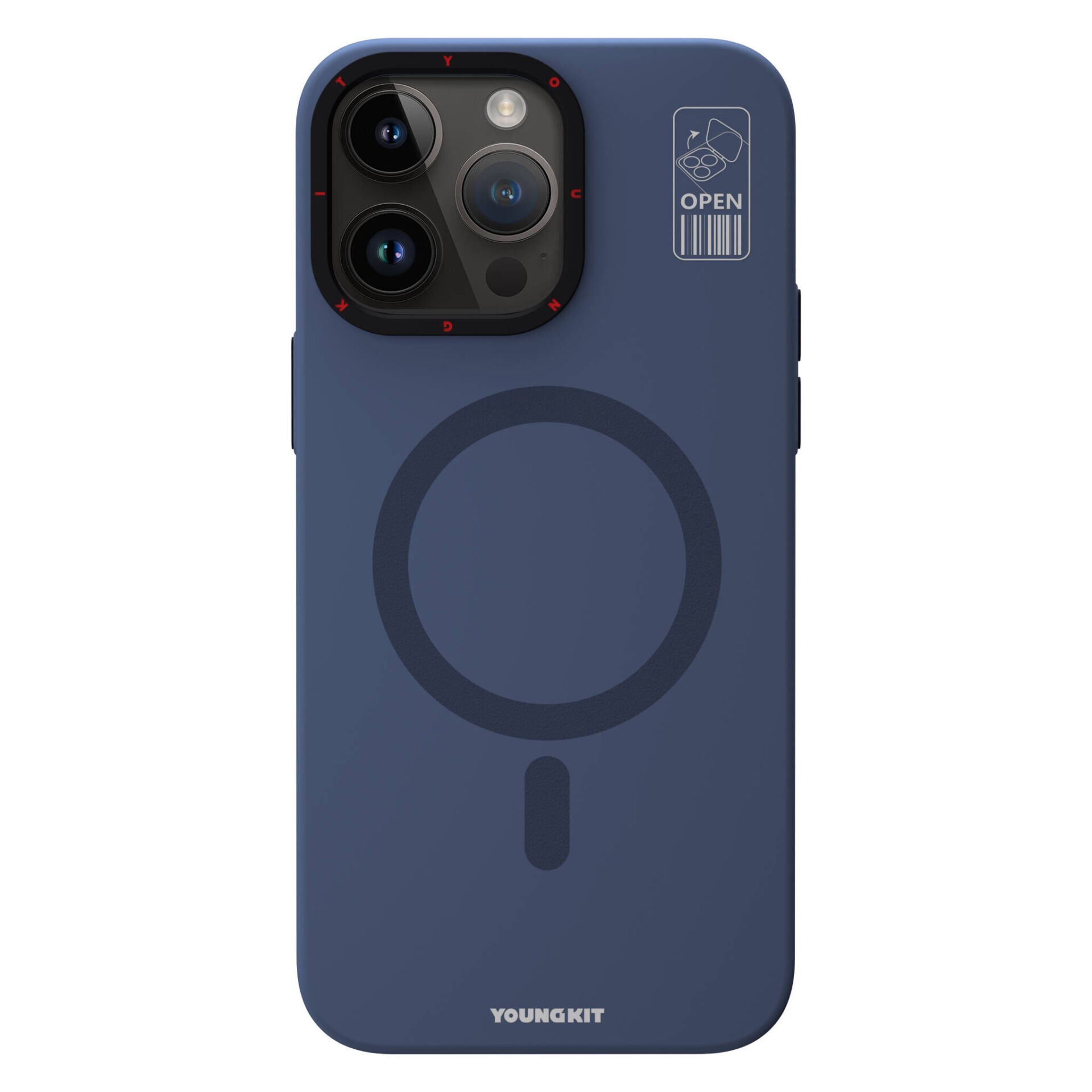 Apple iPhone 15 Pro Kılıf M-safe Şarj Özellikli Standlı YoungKit Hermit Bracket Serisi Kılıf