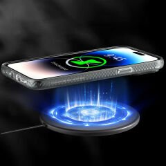 Apple iPhone 15 Pro Max Kılıf M-safe Şarj Özellikli Youngkit Rock Serisi Kılıf Mavi
