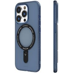 Apple iPhone 15 Pro Max Kılıf M-safe Şarj Özellikli Youngkit Rock Serisi Kılıf Mavi