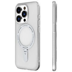 Apple iPhone 15 Pro Max Kılıf M-safe Şarj Özellikli Youngkit Rock Serisi Kılıf Beyaz