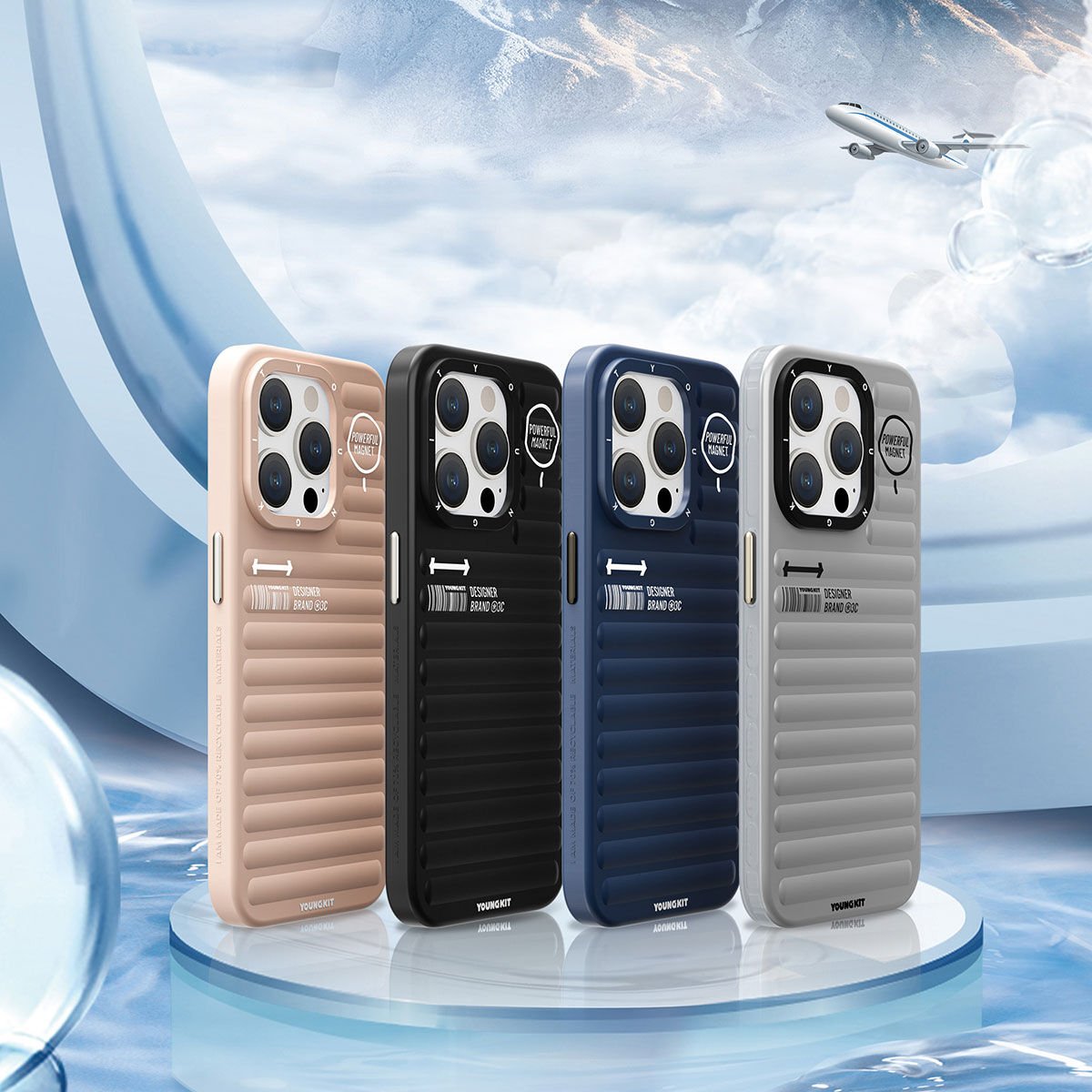 Apple iPhone 15 Pro Max Kılıf Mat Renkli Tasarım YoungKit Original Serisi Kılıf