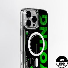 Apple iPhone 16 Pro Kılıf M-safe Şarj Özellikli Airbagli Çift Katmanlı Youngkit Future Streamer Serisi Kılıf Yeşil