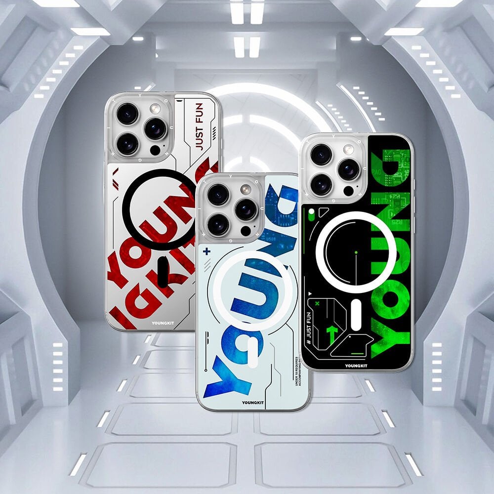 Apple iPhone 16 Pro Max Kılıf M-safe Şarj Özellikli Airbagli Çift Katmanlı Youngkit Future Streamer Serisi Kılıf