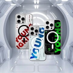 Apple iPhone 16 Pro Max Kılıf M-safe Şarj Özellikli Airbagli Çift Katmanlı Youngkit Future Streamer Serisi Kılıf