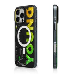 Apple iPhone 16 Pro Max Kılıf M-safe Şarj Özellikli Airbagli Çift Katmanlı Youngkit Future Serisi Kılıf Yeşil
