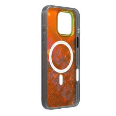 Apple iPhone 16 Pro Max Kılıf M-safe Şarj Özellikli Airbagli Çift Katmanlı Youngkit Future Serisi Kılıf Kırmızı 