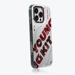 Apple iPhone 16 Pro Max Kılıf M-safe Şarj Özellikli Airbagli Çift Katmanlı Youngkit Future Serisi Kılıf Kırmızı 