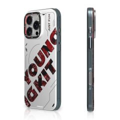 Apple iPhone 16 Pro Max Kılıf M-safe Şarj Özellikli Airbagli Çift Katmanlı Youngkit Future Serisi Kılıf Kırmızı 