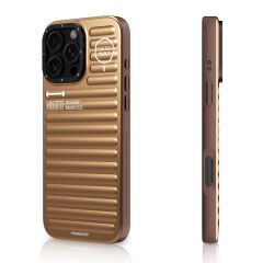 Apple iPhone 16 Pro Max M-safe Şarj Özellikli Kılıf Mat Renkli Tasarım Youngkit Original Serisi Kılıf Gold