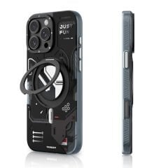 Apple iPhone 16 Pro Max Kılıf M-safe Şarj Özellikli Youngkit 360° Standlı Starship Serisi Kılıf