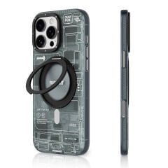 Apple iPhone 16 Pro Kılıf M-safe Şarj Özellikli Youngkit 360° Standlı Technology Serisi Kılıf