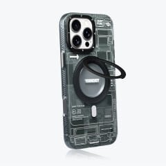 Apple iPhone 16 Pro Kılıf M-safe Şarj Özellikli Youngkit 360° Standlı Technology Serisi Kılıf