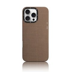 Apple iPhone 16 Pro Max Kılıf M-safe Şarj Özellikli Aramid Fiber Youngkit 1500D Kevlar Extreme Wing Titanyum-Gold Serisi Kılıf