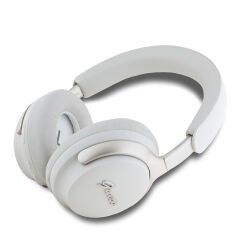 Guess Orjinal Lisanslı ANC/ENC Özellikli Metal Yazı Logolu Script Serisi Kulak Üstü Bluetooth Kulaklık v5.4 Beyaz 