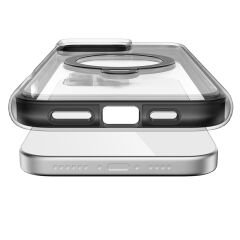 Apple iPhone 16 Pro Kılıf M-safe Şarj Özellikli Raptic AirJoy Serisi 360 Derece Dönebilen Standlı Kılıf Siyah
