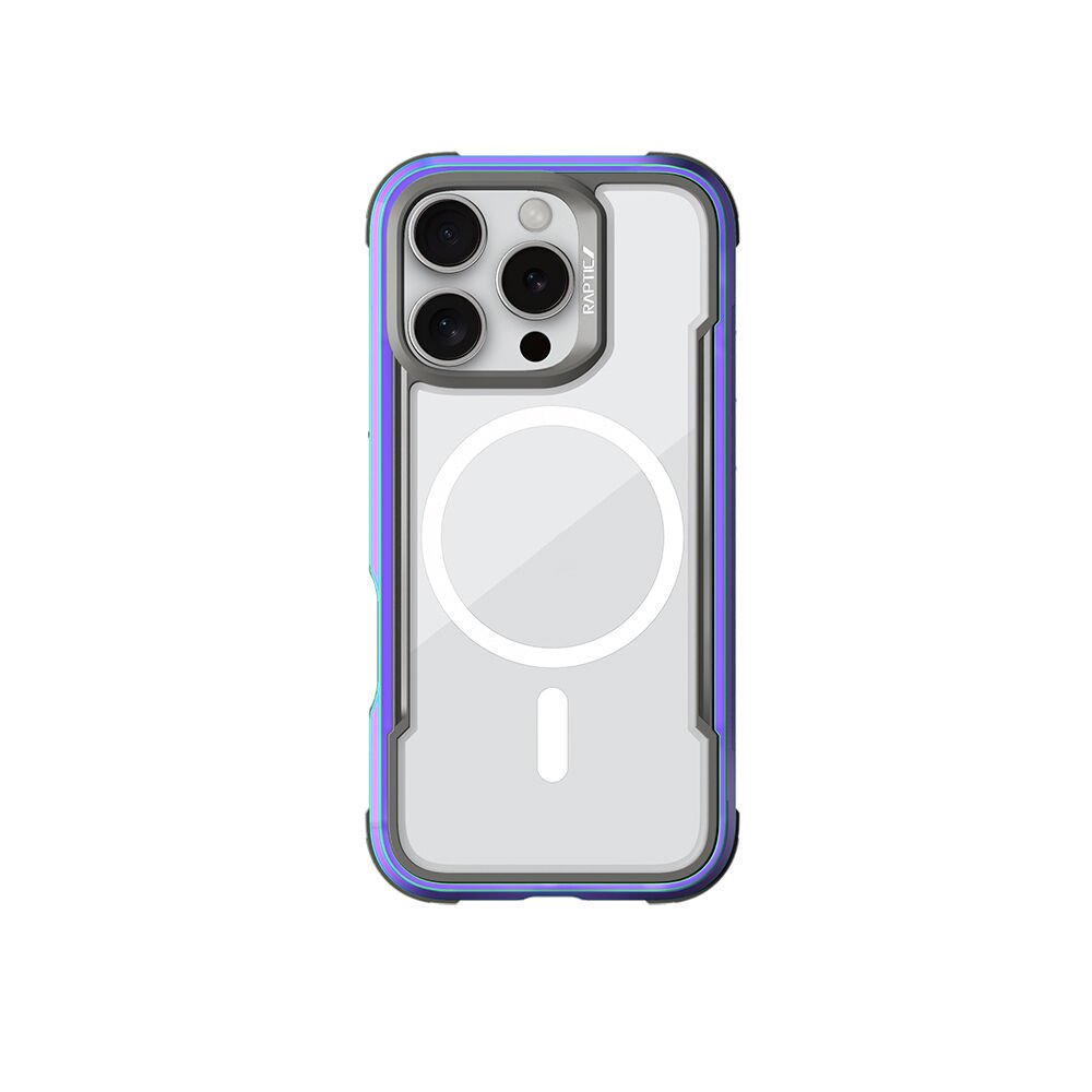 Apple iPhone 16 Pro Kılıf M-safe Şarj Özellikli Airbagli Raptic Shield Serisi Şeffaf Arka Yüzey Kılıf Renkli 