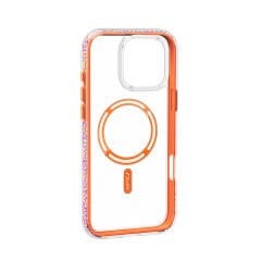 Apple iPhone 16 Pro Max Kılıf M-safe Şarj Özellikli Raptic AirJoy Serisi Boncuk Tasarımlı Şeffaf Kılıf