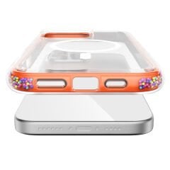 Apple iPhone 16 Pro Max Kılıf M-safe Şarj Özellikli Raptic AirJoy Serisi Boncuk Tasarımlı Şeffaf Kılıf